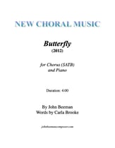 Butterfly SATB choral sheet music cover